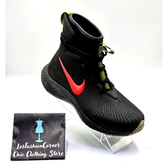 Nike Boy's Binzie Black Bright Crimson Speckled Waterproof Boots Sz 4.5Y 2394 - Picture 12 of 16